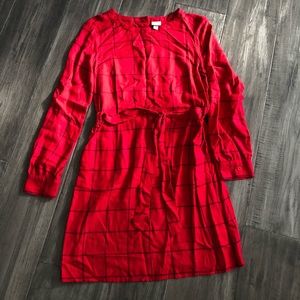 Cute red plaid dress